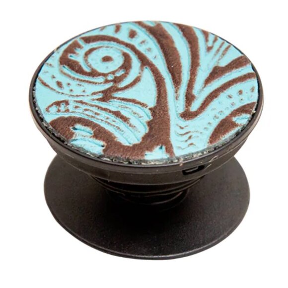 Myra Bag Atrium Turquoise Leather Phone Socket Kickstand - New - Picture 4 of 6